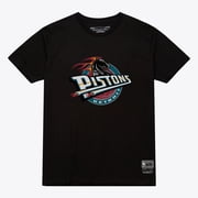 Unisex Mitchell & Ness Black Detroit Pistons Hardwood Classics Arch T-Shirt