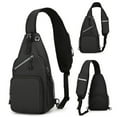 thumbnail image 4 of UYYX Gym Bag For Women Lightweight Floral Leaf Print Sling Chest Bag Water Resistant Crossbody Bag for Commute（Black）, 4 of 4