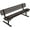 Brown, variant on Coated Outdoor Furniture Heavy-Duty Portable Outdoor Bench Thermoplastic Coated, Expanded Metal, Commercial-Grade Seating, Made in America (Portable with Back, 6 Ft, Brown)