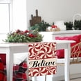thumbnail image 5 of Christmas Peppermint Candy Table Runner, Red Xmas Believe Kitchen Dining Table Decoration, Winter Burlap Indoor Outdoor Home Decor Holiday Party Supply 13 x 36 Inches, 5 of 6