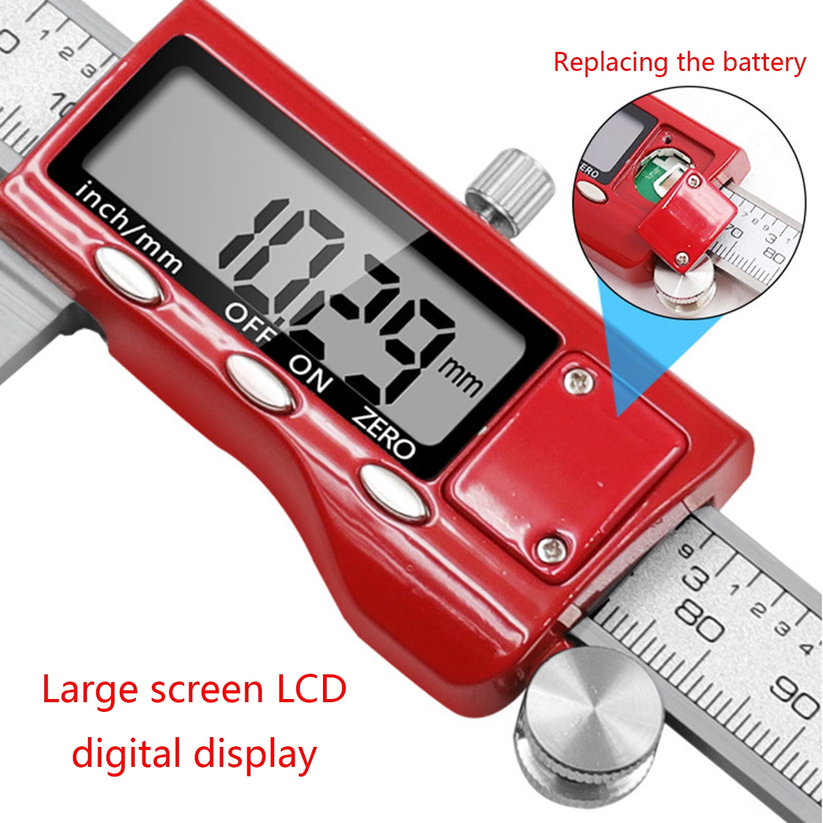 0-150mm Measuring Tool LCD Electronic Caliper Stainless Steel Digital Brake Disc Rotor-Gauge Caliper Vernier Micrometer