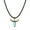 Black, variant on Ethnic Turquoise Bullhead Necklace Handcrafted1eatherJewelry Design For Daily Use