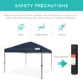 thumbnail image 6 of Best Choice Products 10x10ft Easy Setup Pop Up Canopy w/ 1-Button Setup, Wheeled Case, 4 Weight Bags - Navy Blue, 6 of 10