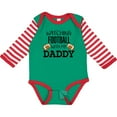 thumbnail image 3 of Inktastic Watching Football with My Daddy Boys or Girls Long Sleeve Baby Bodysuit, 3 of 5