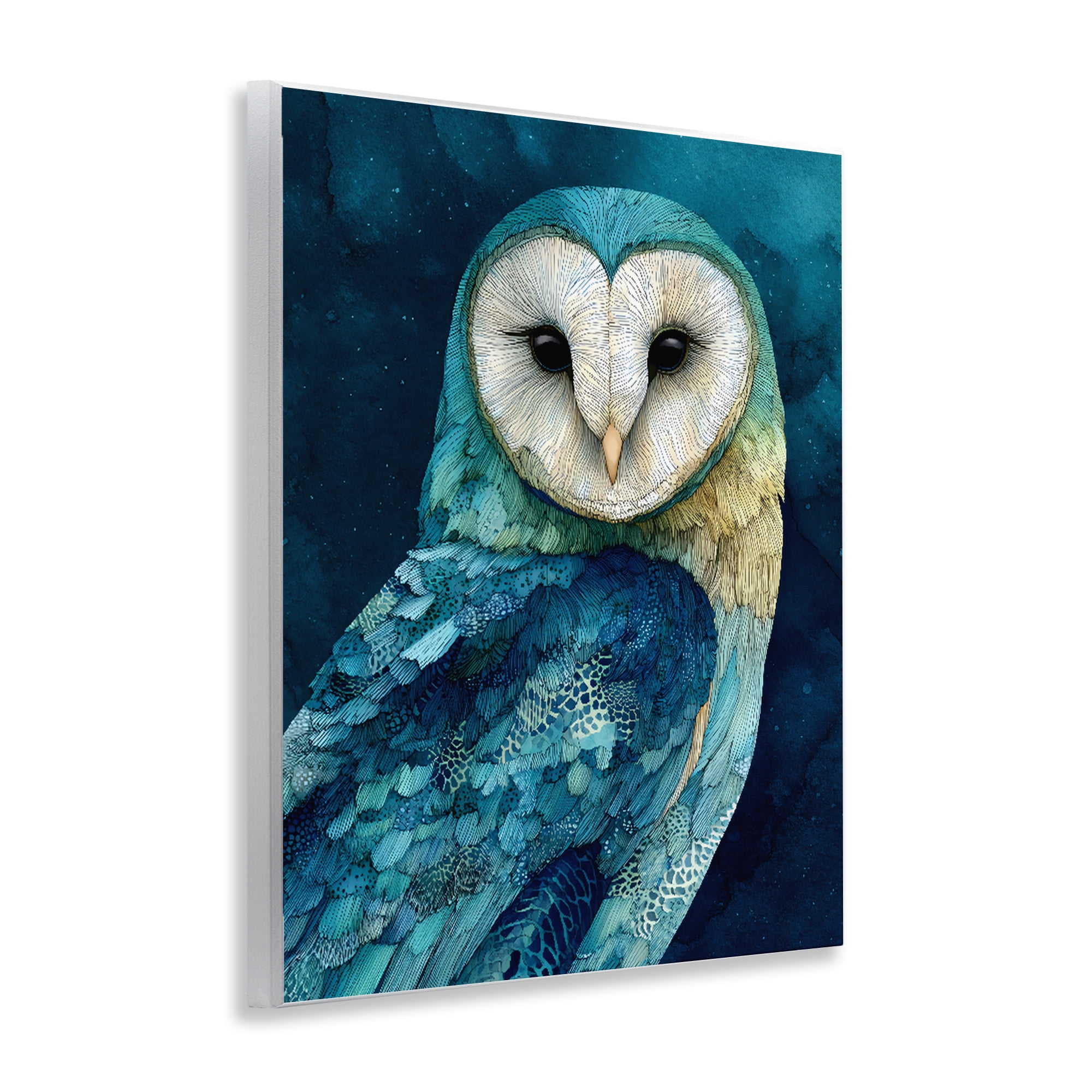 Stupell Industries Cerulean Blue Owl Wall Plaque Art, design by Franklyn Gregory