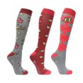 thumbnail image 1 of Hy - Calcetines para Botas de Agua Country Walks para Adultos Unisex - Pack de 3 (Burdeos, Burdeos, Gris, Gris), 1 of 2