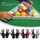 thumbnail image 5 of Toystoory Control de bola blanca con guantes de entrenamiento de tres dedos Billar Snooker de dedo Entrenamiento de billar Billar negro-rojo Bien, 5 of 6
