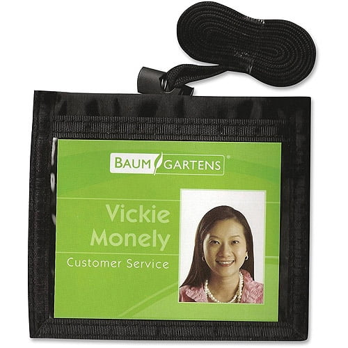 Identification ID Neck Pouch Vertical Adjustable Cord For Badges 3.5” x 2.25” 