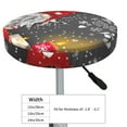 thumbnail image 2 of Uemuo Traditional Scandinavian Dwarf Pattern Round Bar Stool Seat Covers Washable Stool Cushion Slipcover Elastic Bar Chair Covers-14 inch, 2 of 7