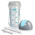 thumbnail image 5 of Chicco Insulated Flip-Top Straw Cup 9oz, Silver/Blue Sunburst, 12m+ (1pk), New, 5 of 9