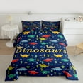 thumbnail image 3 of Manfei Multicolor dinosaurs Bedding Comforter Set,Tropical Desert Cactus Twin Comforter Sets,Cartoon Coconut Tree Bedding Set For Boys,Super Cozy Room Decor,2 Pieces, 3 of 9