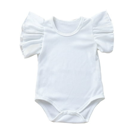 

Gwiyeopda Newborn Infant Baby Girl Cotton Romper Sleeveless Jumpsuit Clothes Set Sunsuit