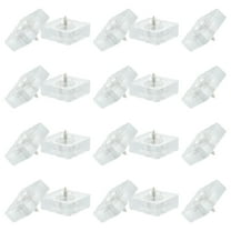 1.2 Inch Screw-On Rubber Feet for Furniture, 20 Pcs Non Slip Pads for Hardwood Floor, Clear