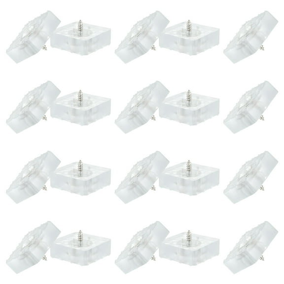 1.2 Inch Screw-On Rubber Feet for Furniture, 20 Pcs Non Slip Pads for Hardwood Floor, Clear