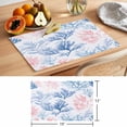 thumbnail image 6 of Blue Pink Coral Placemats Set of 8 Beach Ocean Summer Coastal Place Mats Indoor Wipeable Table Mats Washable Cloth Dining Table Placemats for Kitchen Holiday Party Home Decor 13x19 Inch, 6 of 9