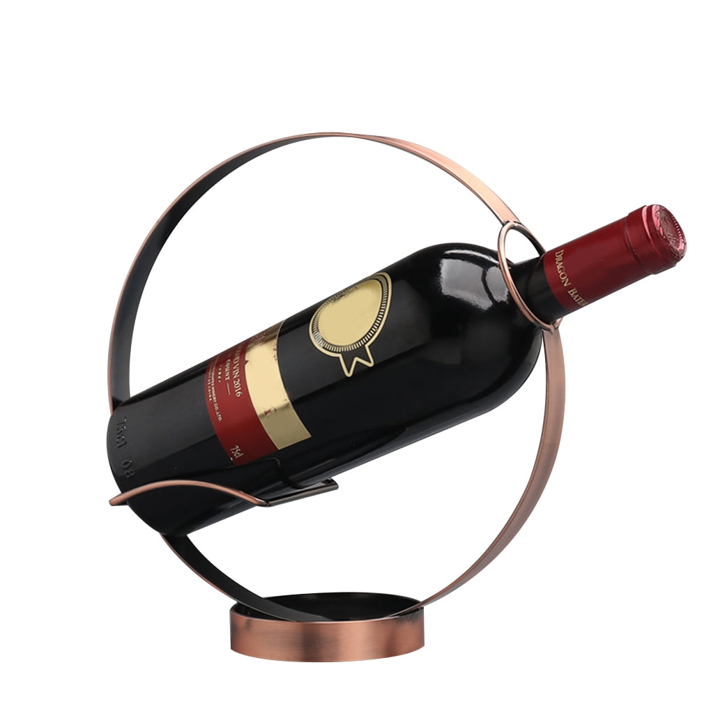 Ruiboury Vintage Wine Bottle Rack Iron Simple Ring Art Modeling Glass Holder Grafts Modern Home Decoration Walmart