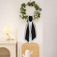 thumbnail image 7 of Wall Hangs Wreath Sash For Front Door Cotton Wreath Satin Sash Garland Ribbon Accessories WreathSash For Front Door Holiday For Wreaths Yard Doorway Indoor Outdoor Bow Bridal Shower H, 7 of 7