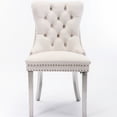 thumbnail image 2 of Tufted Dining Chairs with Velvet Upholstery and Chrome Legs for Casual Dining Set of 2, 2 of 6
