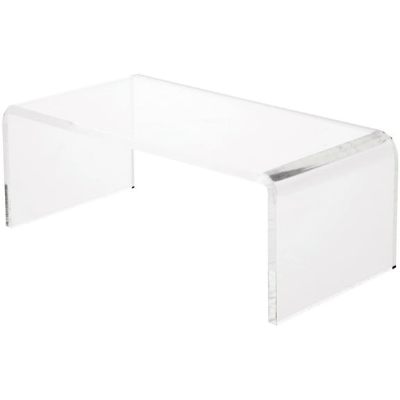 Plymor Clear Acrylic Rectangular Display Riser, 3" H x 8" W x 4" D (1/4" thick)