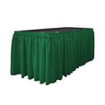 thumbnail image 1 of LA Linen Jupe de Table en Popeline de Polyester 14 Pieds par 29 Pouces de Long avec 10 L-Clips, Vert Émeraude, 1 of 1