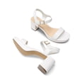 thumbnail image 3 of Sandalia DREAM PAIRS DWUMHS2507 Tacón Cuadrado Grueso 7 cm Blanca, 3 of 7