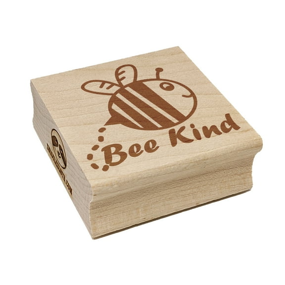 Be Kind Bumble Bee Kindness Square Rubber Stamp Stamping Scrapbooking Crafting - Small 1.25in