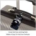 thumbnail image 3 of Square 2Pack PU Leather Raccoon Cruise Luggage Tag with Privacy Cover and Name ID Tag for Travel Handbags Backpacks Luggage Tags, 3 of 6