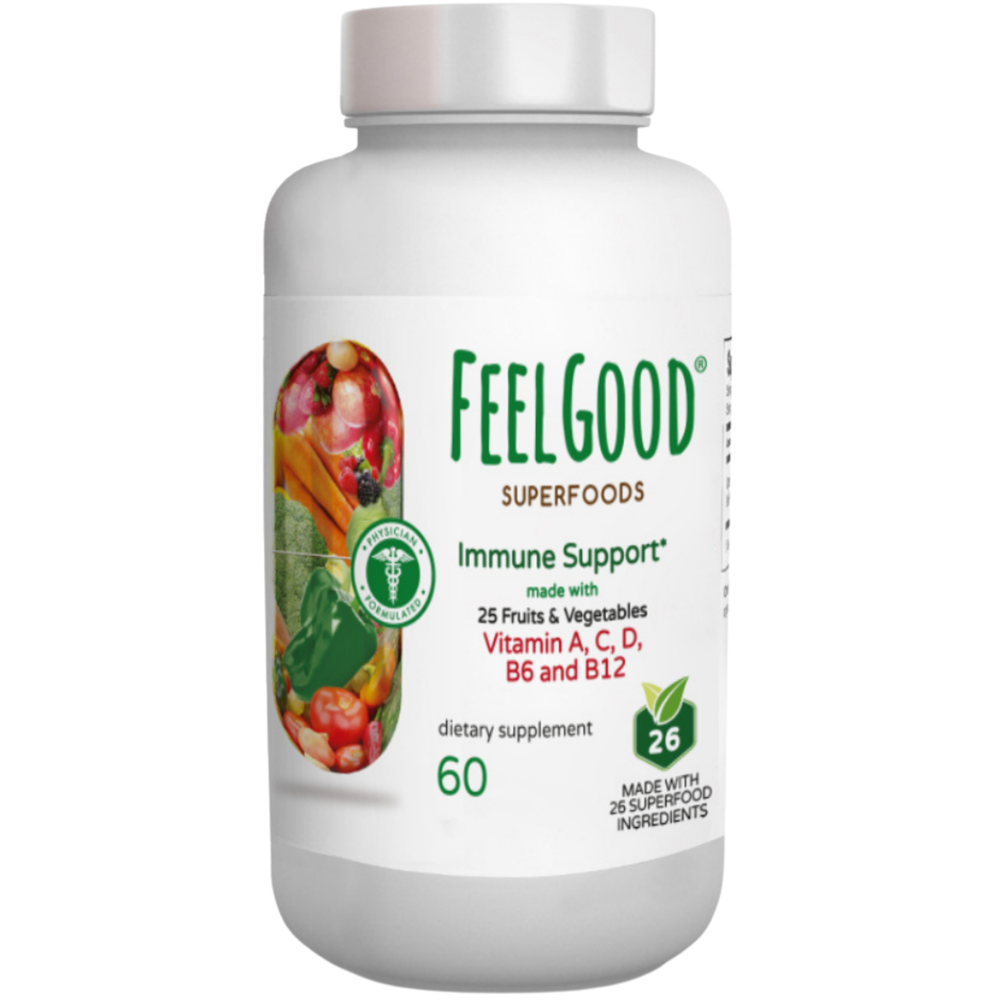 FeelGood Superfoods 1000mg Immune Support Capsules, 60 Count Walmart