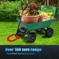 thumbnail image 6 of KAPAS Garden Dump Cart, Multifunctional Dumper Equiped with 4-Wheels Pneumatic Tire and Heavy Duty Steel Frame for Lawn, Garden, Yard, Garage, Wood and Cargo Carrier, 6 of 7