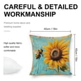 thumbnail image 2 of Sunflower bee linen throw pillowcase decoration pillowcase gifting preferred 18x18 inch cushion cover 2 sets sofa pillowcase sofa bedroom living room car, 2 of 8