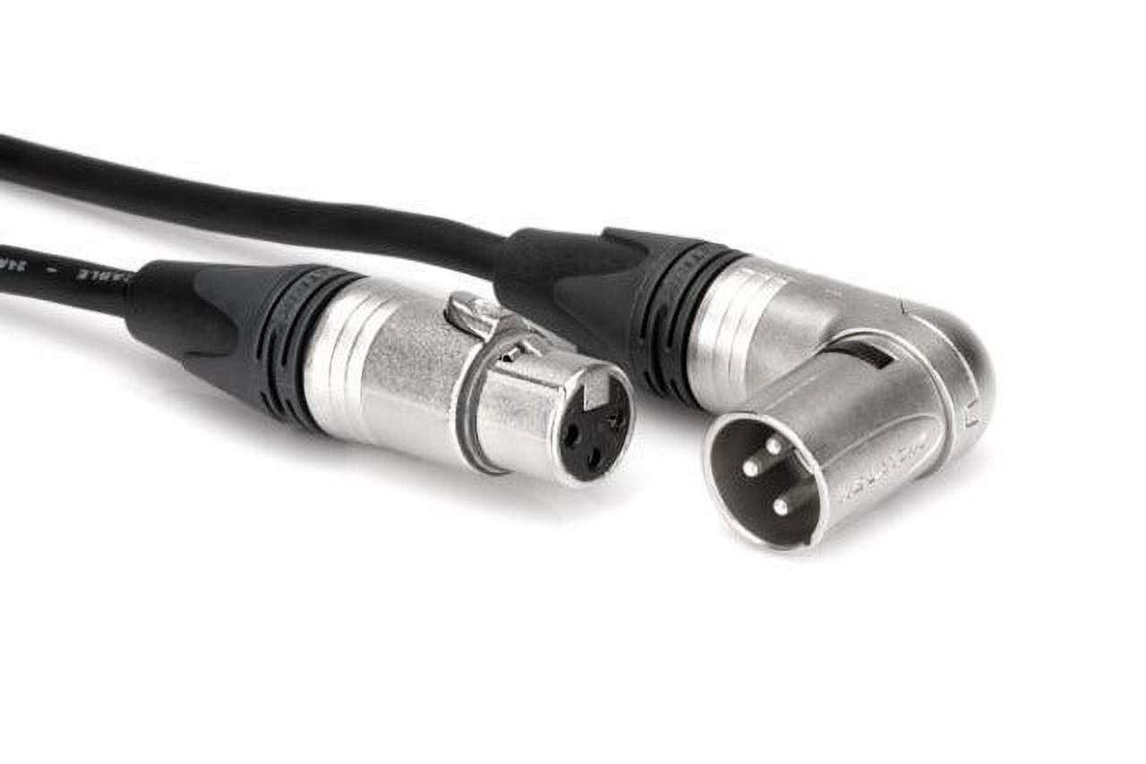 Camcorder Microphone Cable, 3.5mm TRS to Neutrik Right-Angle XLR3M 15ft