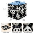 thumbnail image 3 of Panda Foldable Clothes Storage Baskets with Handle - 10.8"x10.5"x10.6" Large Capacity Storage Cubes Organizer Bins, 3 of 6