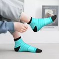 thumbnail image 6 of Uemuo Turquoise Wooden Printed Crew Socks, Moisture-Wicking Socks, Athletic Socks for Men Breathable Cushion Socks Casual Sport Socks for Running Traveling, 6 of 6