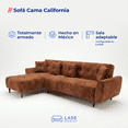 thumbnail image 2 of LASE Muebles Sala Esquinera En L Sofá Cama Reclinable 3 En 1 • California Onix, 2 of 7