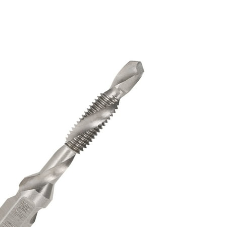 Combination Bit Set 6pcs HSS 4341 Drill Tap Countersink Set Combination Deburr Bit High-Speed Steel Combined Tap and Drill 1/4