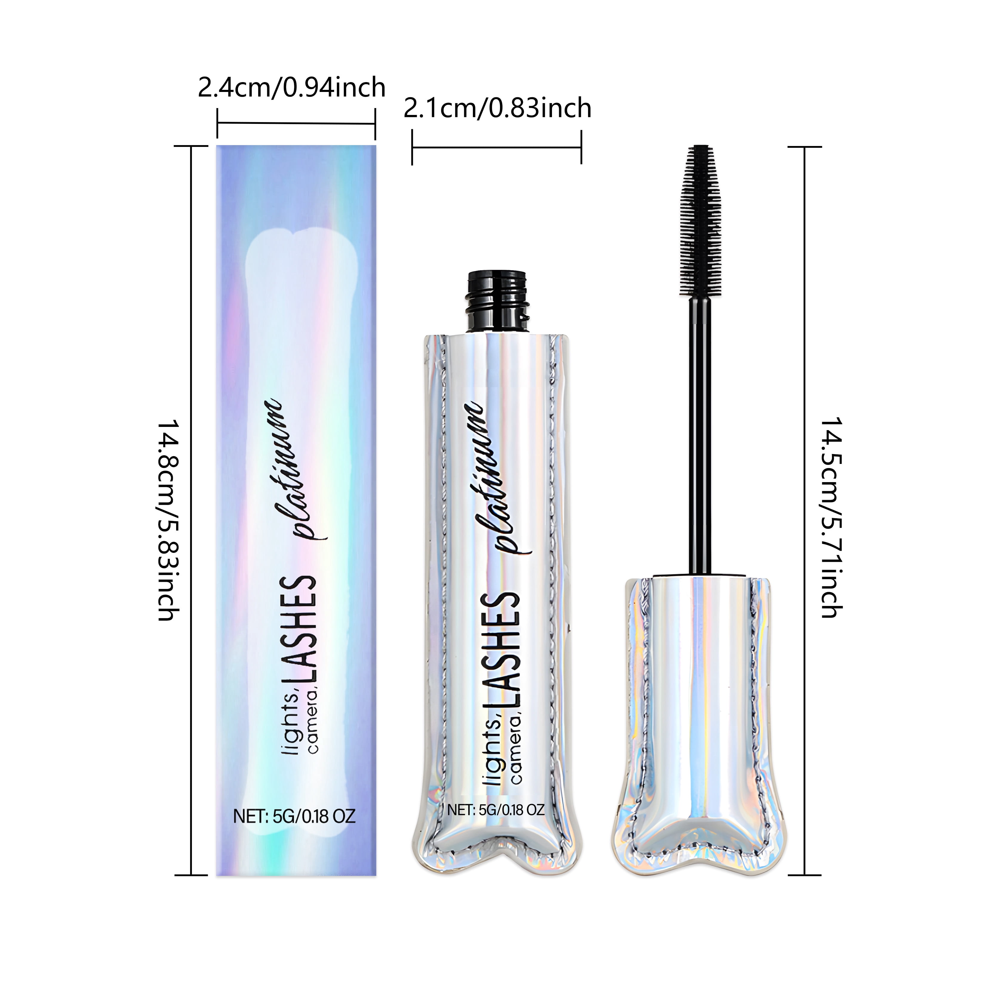 Alvantor Black Mascara for Volume, Length, and Curl & Smudge Proof Lash Makeup, 0.18oz