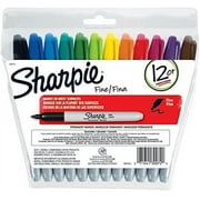 Fine Tip Permanent Marker Assorted Colors, 12/Set