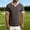 #421-Coffee, variant on Ceisia Men's Solid Color Short Sleeve Lapel Collar Casual Fashion T-Shirt Comfortable Breathable Top White Gifts for Father 3X