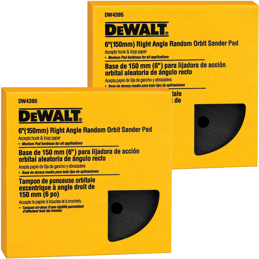 DeWalt DW443 (2 Pack) OEM Replacement 6" Hook & Loop Backing Pad