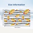 thumbnail image 2 of Black White Striped Hot Dog Print Bath Towel, Highly Absorbent towels for bathroom Quick Drying Microfiber Bath Towels for Body, Soft Shower Towels for Sport, Yoga, SPA, Gym 27x55in, 2 of 5