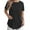 Black, variant on Comfort Colors Tshirt for Women Solid-color Fashionable Back-button T-Shirts Round-neck Top Short-sleeved Round-neck Top/T-Shirts