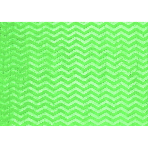 Ahgly Company Indoor Rectangle Oriental Green Industrial Area Rugs, 7' x 10'