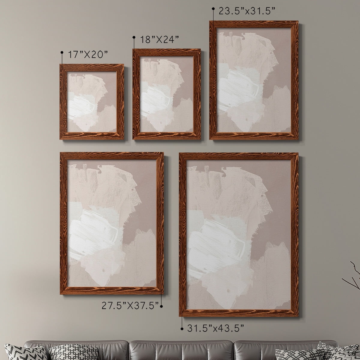 Cloud Slate I - Premium Framed Canvas 2 Piece Set - Ready to Hang