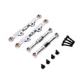 thumbnail image 1 of Fiocias 4 Pieces Toy Car Tie Rod RC Car Adjustable Tie Rod Metal Replacement Spare Parts Sturdy Performance Convenient Installation Suitable for Remote Contro Silver, 1 of 8