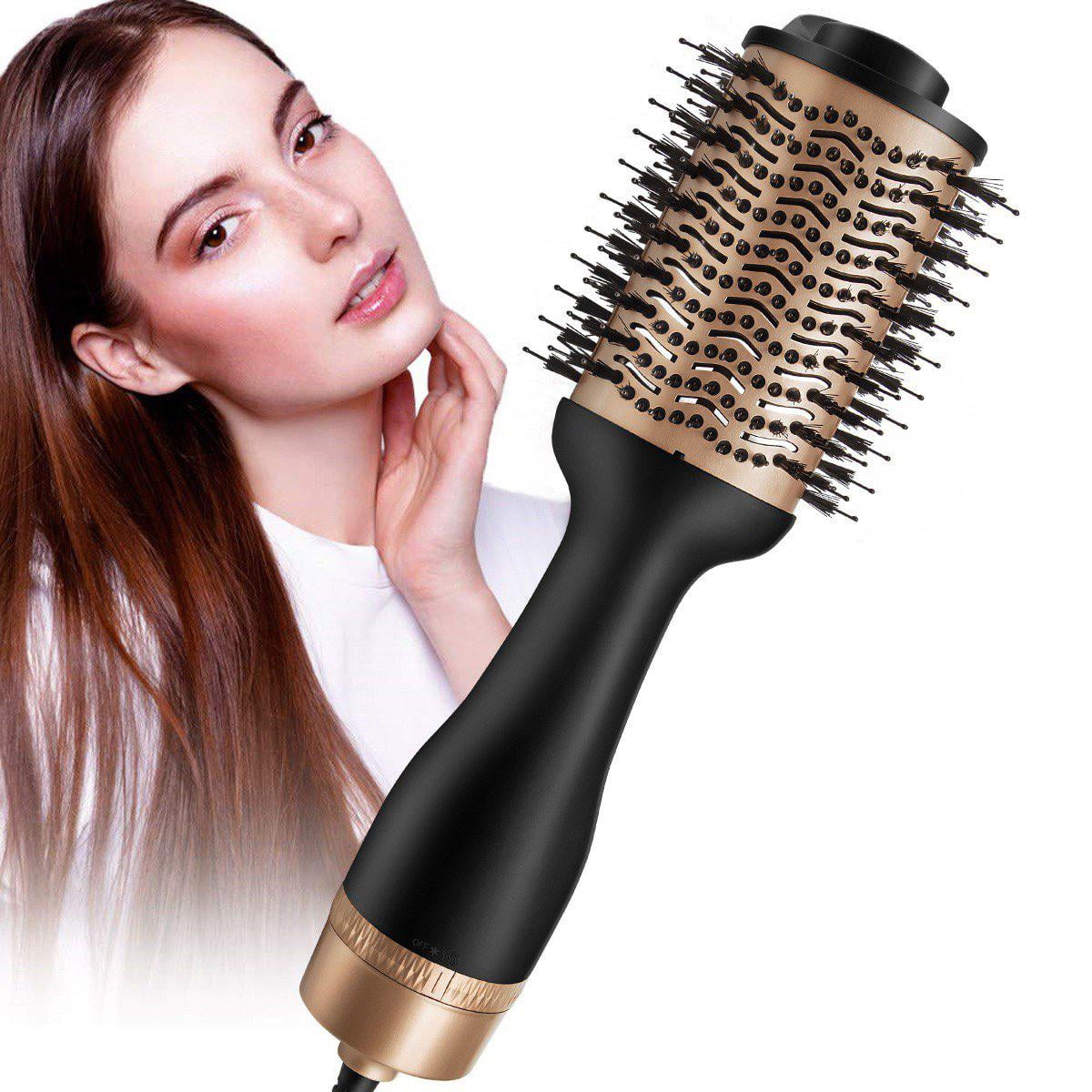 Buy Upgraded Hair Dryer Brush Hair Dryer Styler VolumizerHot Air Brush  Ceramic Ionic Electric Blow Dryer3 in 1 Straightener Brush Reduce Frizz  Static for Straight Curly Hair Gold Online at Lowest Price
