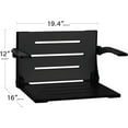 thumbnail image 2 of Silhouette Comfort Folding Wall Mount Shower Bench Seat with Arms, Black Seat with Matte Black Frame, 2 of 10