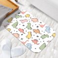thumbnail image 6 of 1pc Colorful Cartoon Dinosaurs Absorbent Non-Slip Bathroom Thickened Flannel Rug Decor,Soft,Quick Drying,Suitable For Indoor/outdoor Use,Bathrooms,Bedrooms,Kitchens,Terrace,Laundry Rooms,16"x24", 6 of 9