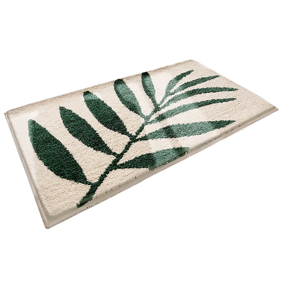 Elegantes alfombrillas de baño tropicales, elegante cortina de ducha de microfibra con patrón claro para bañeras de tamaño estándar, alfombra de baño antideslizante brillante con tela de poliéster de