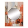 thumbnail image 2 of Designart "Sunkissed Enchanted Essence II" Abstract Marble Mirror Wall Decor - Modern Orange Abstract Large Mirror For Wall Art Decor - 32" x 24" Inch, 2 of 5