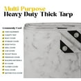 thumbnail image 5 of Core Tarps Extreme Heavy Duty 20 Mil Tarp Cover, Waterproof, UV Resistant, Rip and Tear Proof, Poly Tarpaulin with Reinforced Edges for Roof, Camping, Patio, Pool , Boat (Marble/White 10′ X 12′), 5 of 7